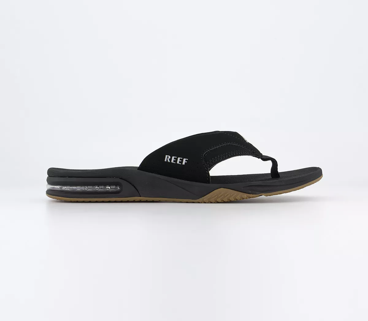 Reef Fanning Toe Thong Sandals  Black Silver