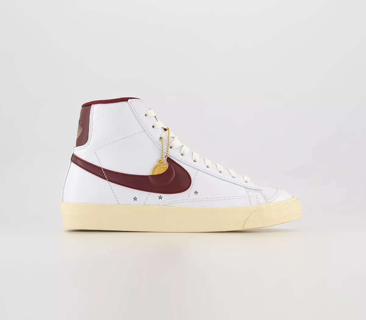 Nike Blazer Mid 77 Trainers  White Team Red Muslin Mtlc Gold Star