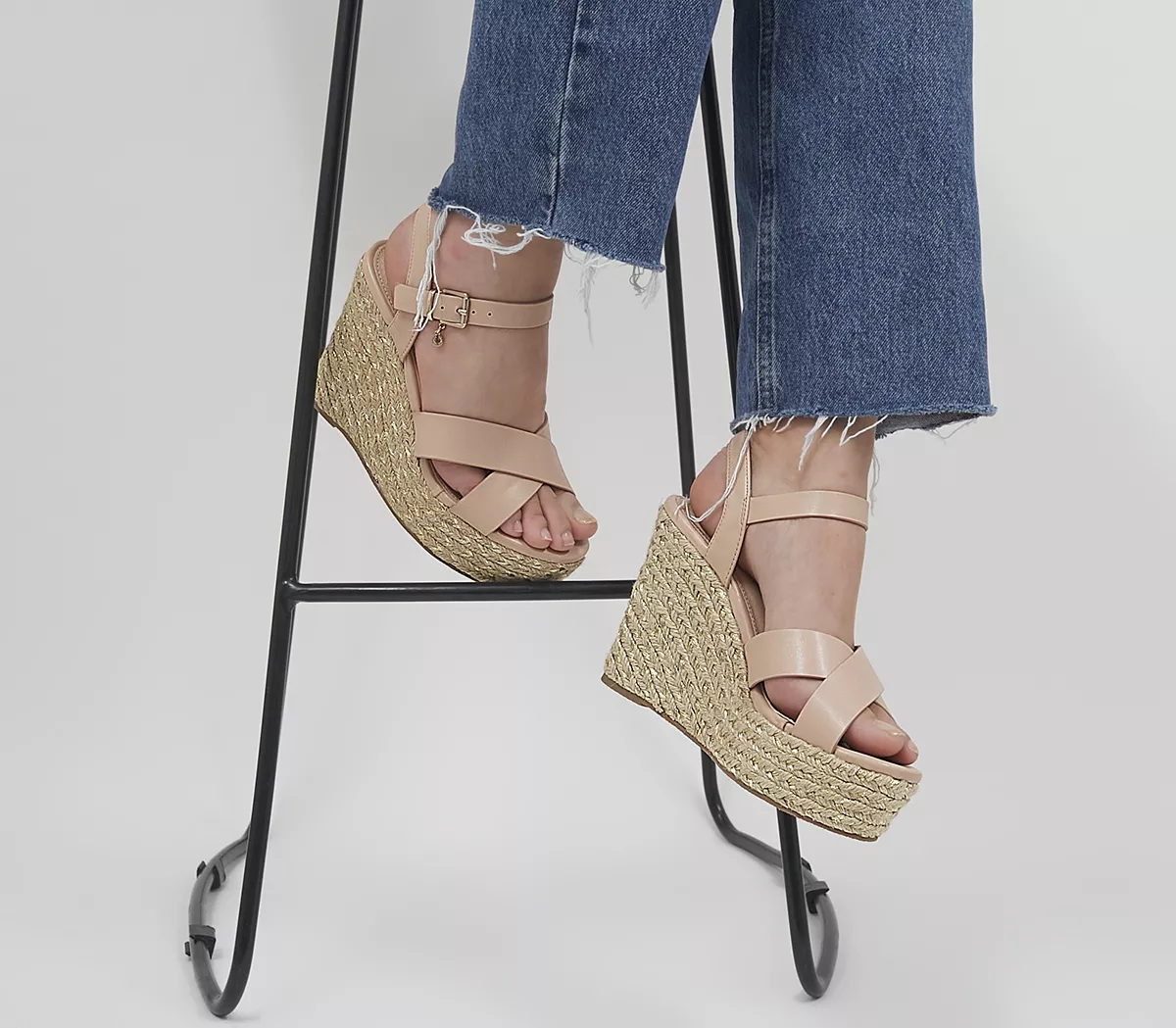 OFFICE Helike Espadrille Wedges Beige