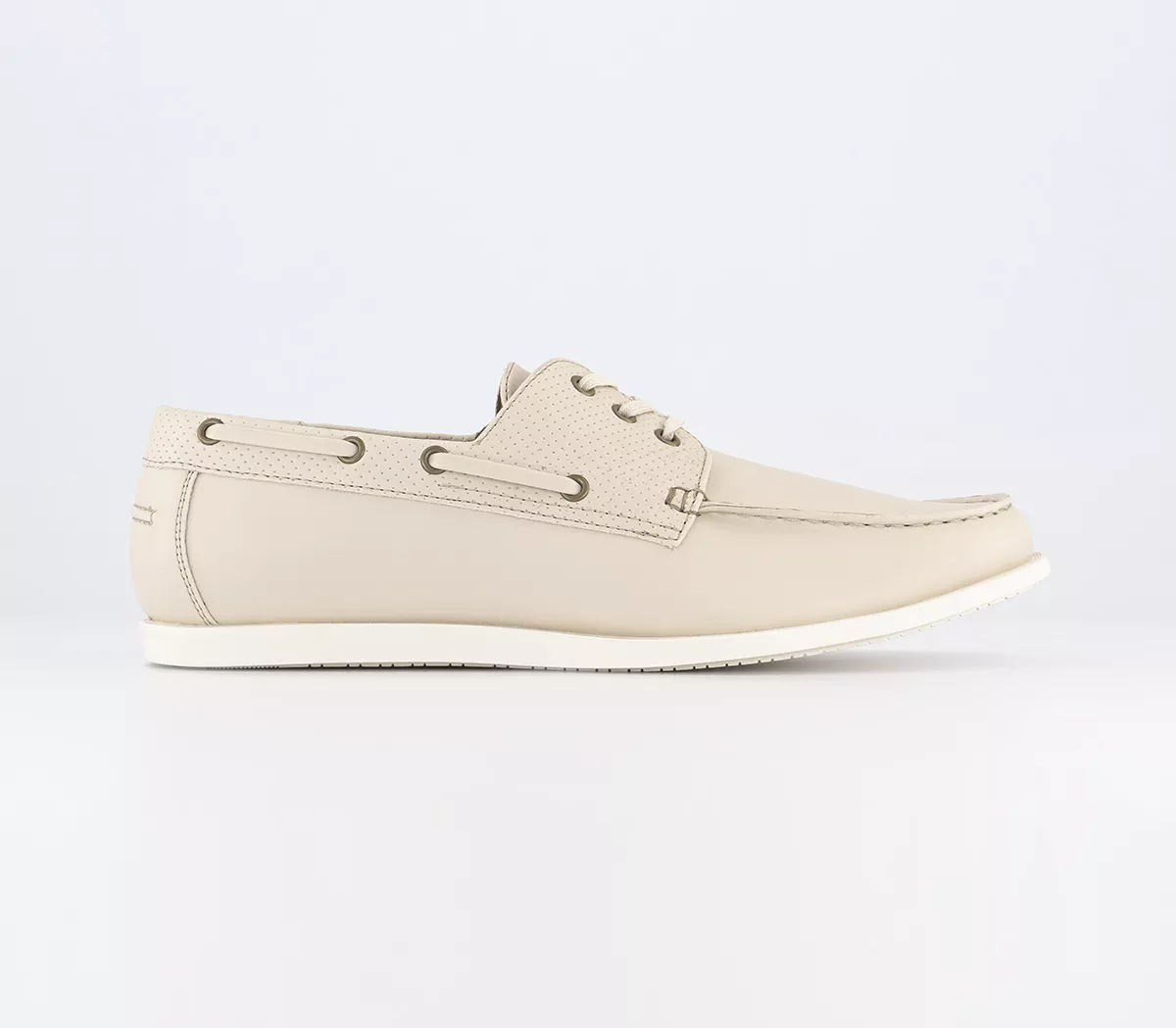 OFFICE Creed Boat Shoes Off White