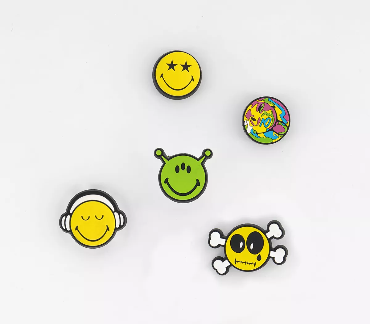 Crocs Crocs Jibbitz Charm 5 Pack Smiley