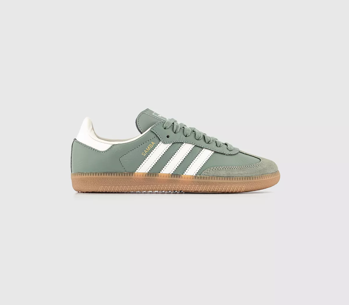 adidas Samba OG Trainers Silver Green Chalk White Gum