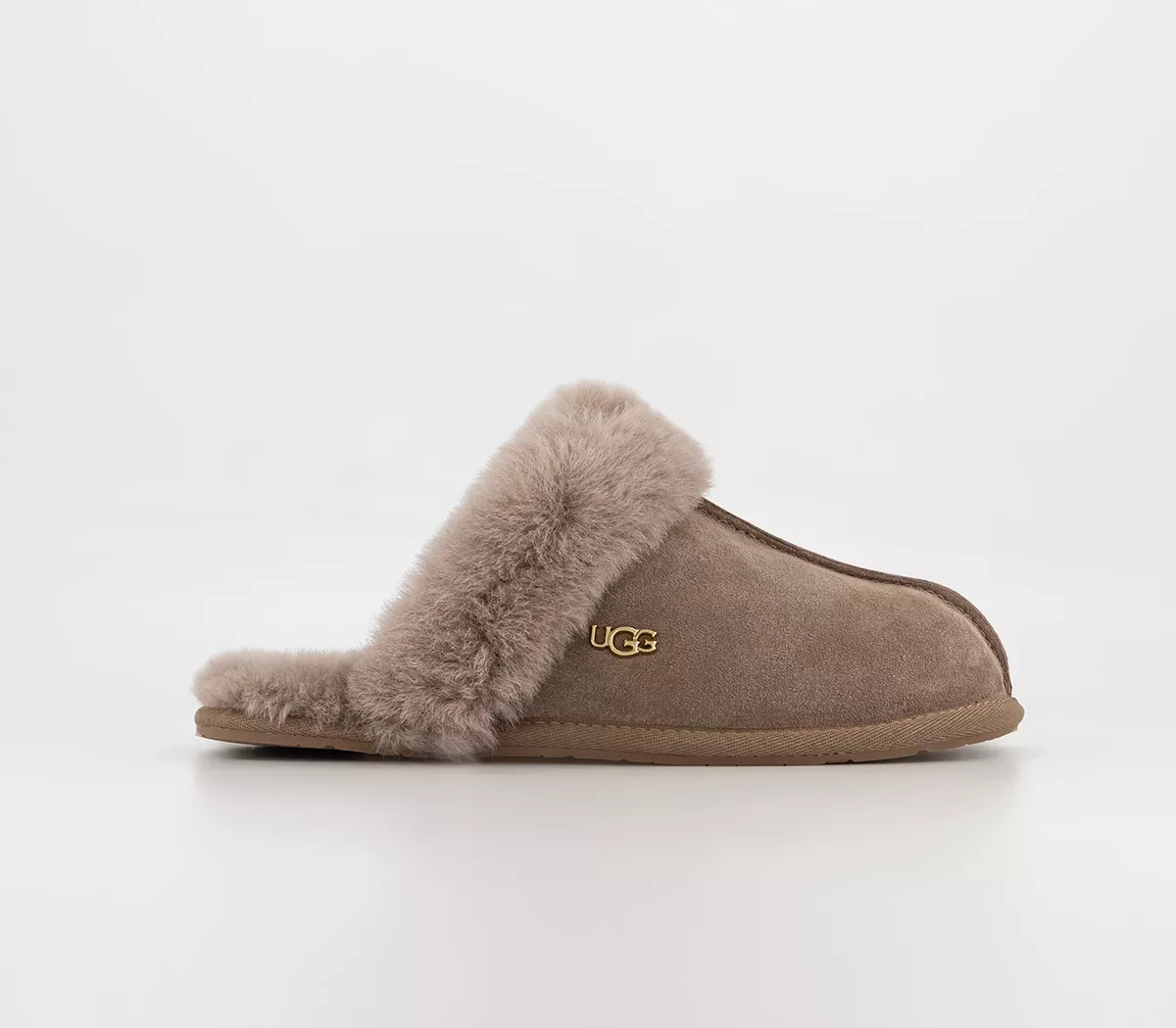 UGG Scuffette II Metal Logo Slippers Walnut