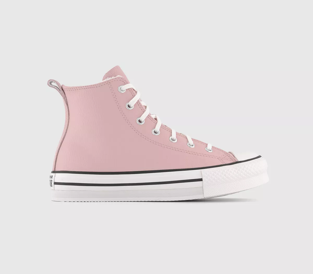 Converse All Star Eva Lift Hi Platform Junior Trainers  Pink Sage Vintage White Black