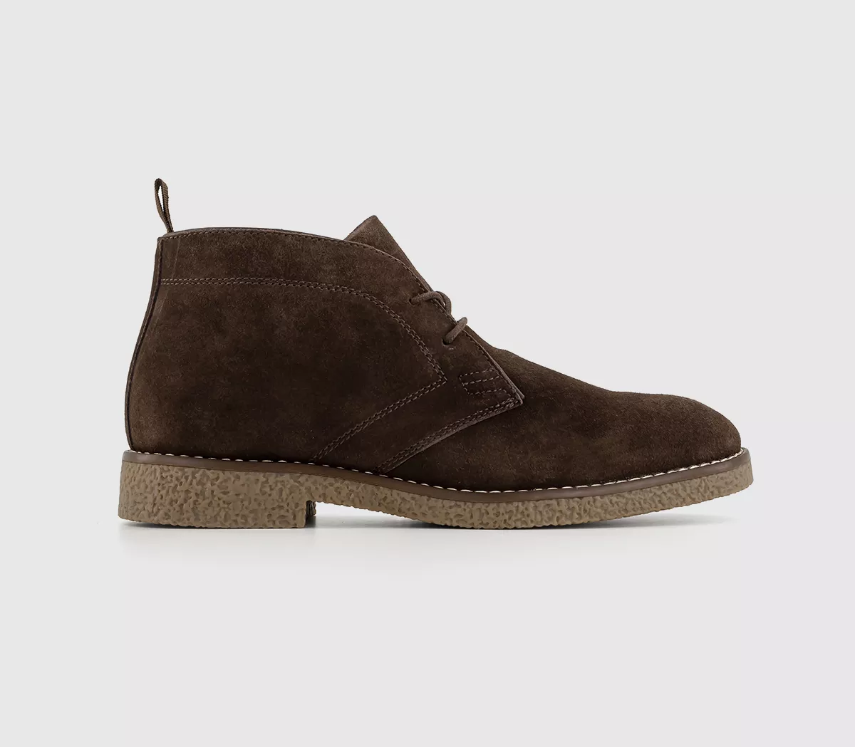 OFFICE Byron Crepe Look Chukka Boots Brown Suede