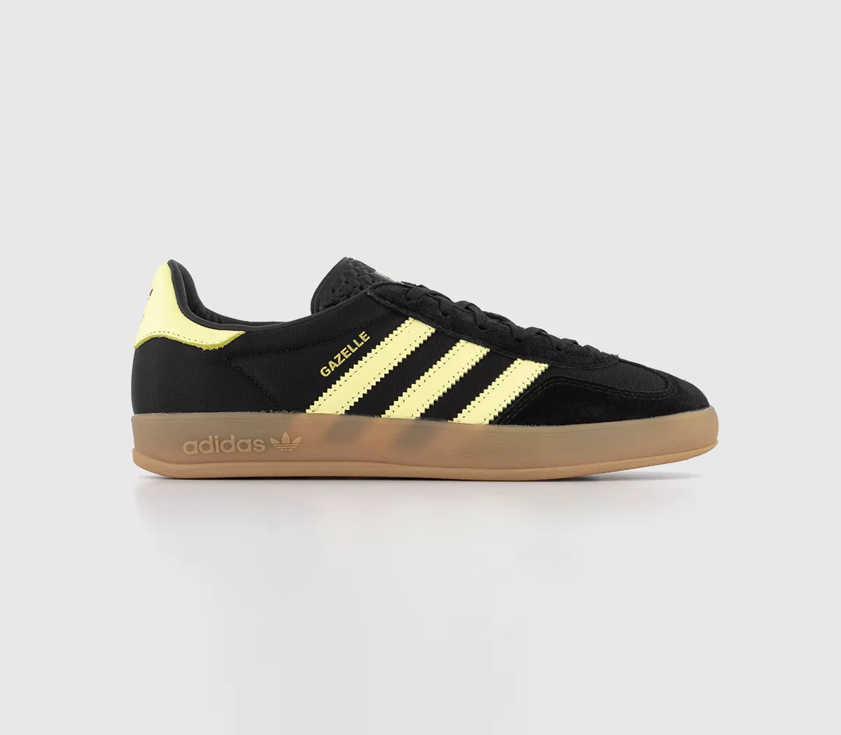 adidas Gazelle Indoor Trainers Black Yellow Gum