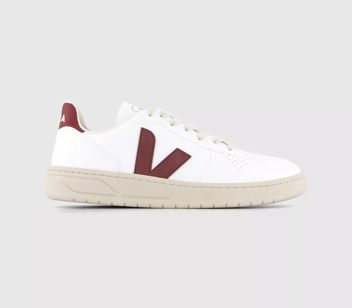VEJA V-10 Trainers  White Marsala
