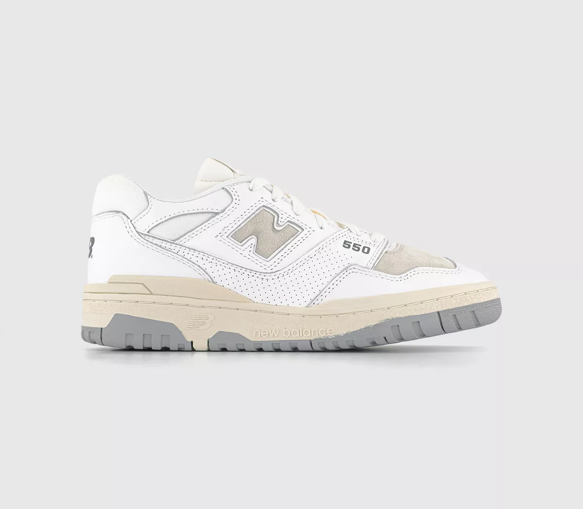 New Balance BB550 Trainers White Cream Grey