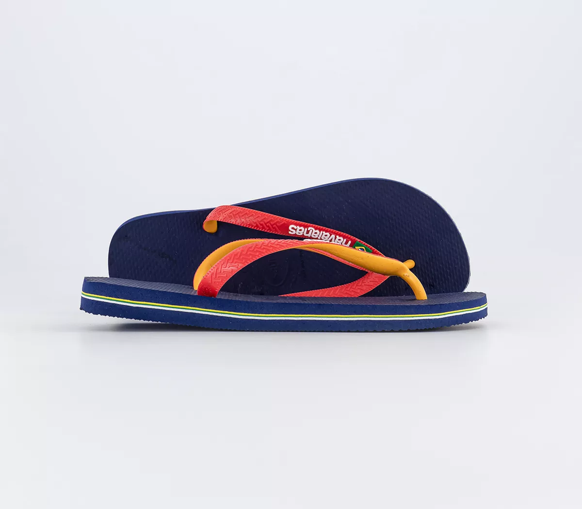 Havaianas Brasil Mix Flip Flops Navy Blue Ruby Red
