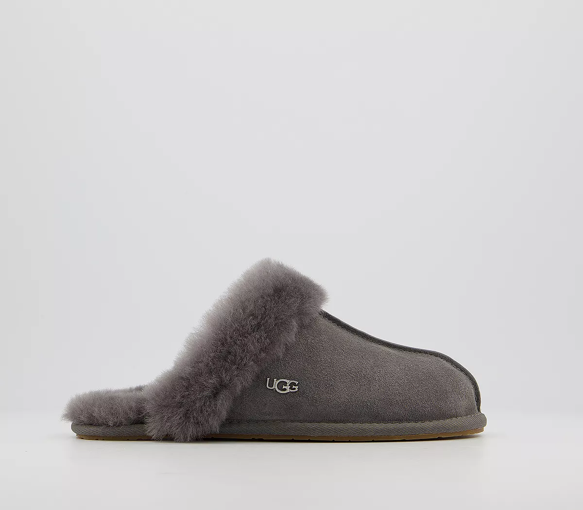UGG Scuffette II Metal Logo Slippers Grey