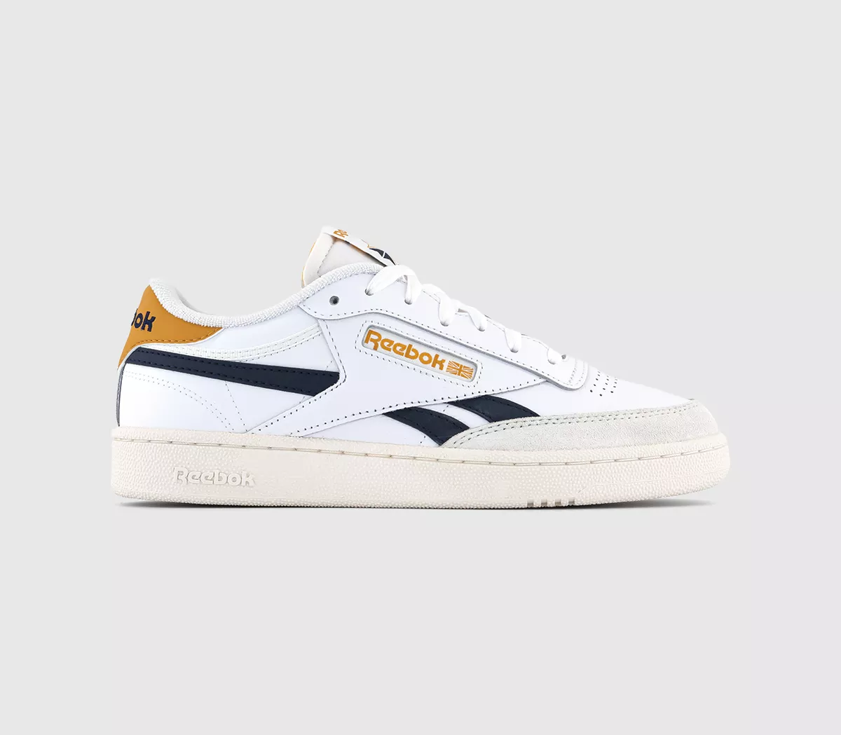 Reebok Club C Revenge Trainers White Vector Navy Retro Gold