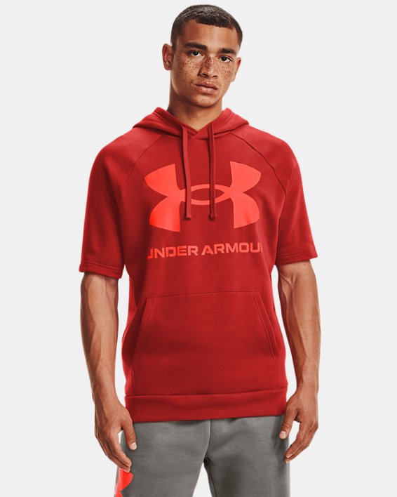 Men's UA Rival Fleece Big Logo Short Sleeve Hoodie