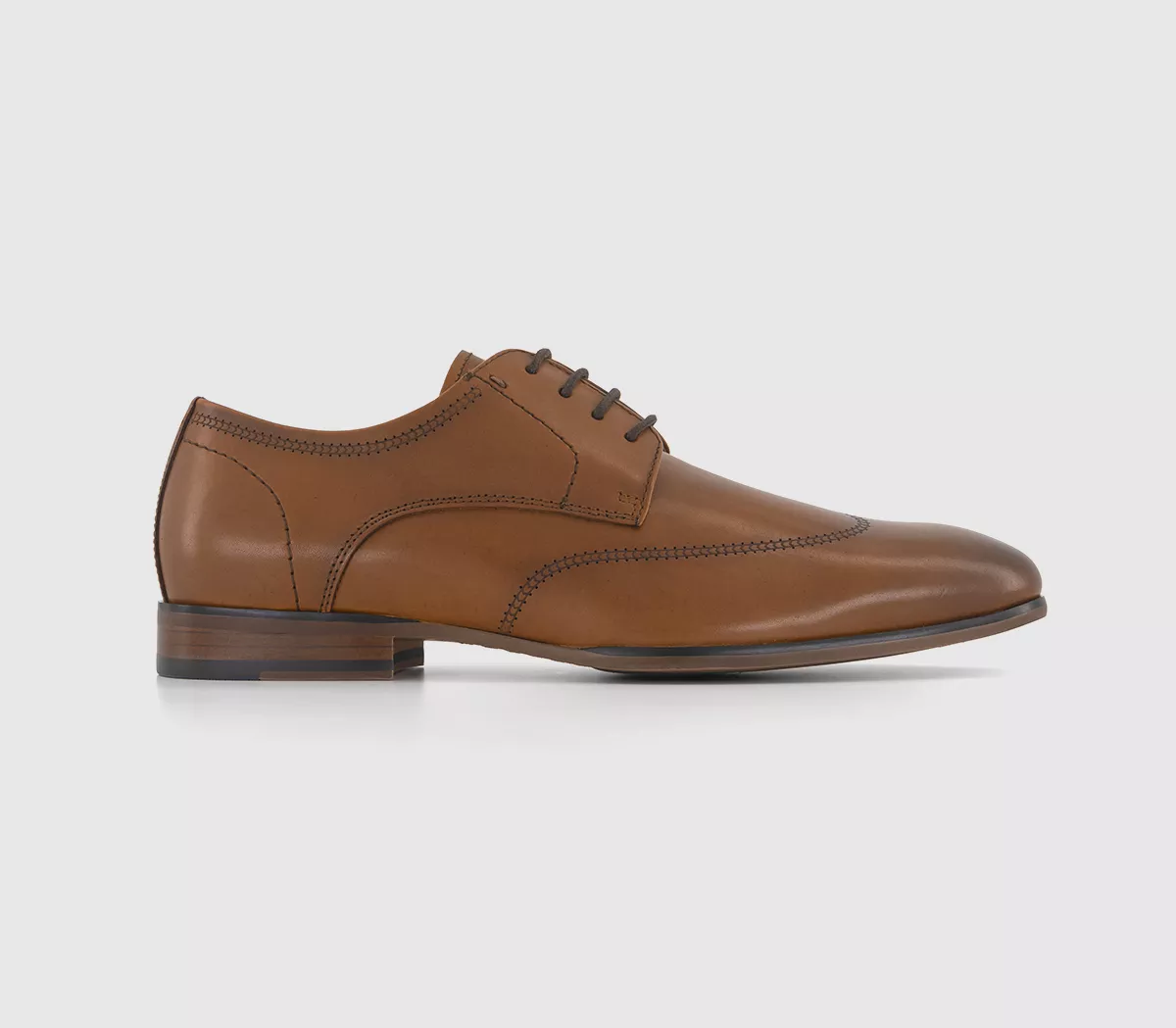 OFFICE Magnus Wingcap Leather Oxford Shoes Tan Leather