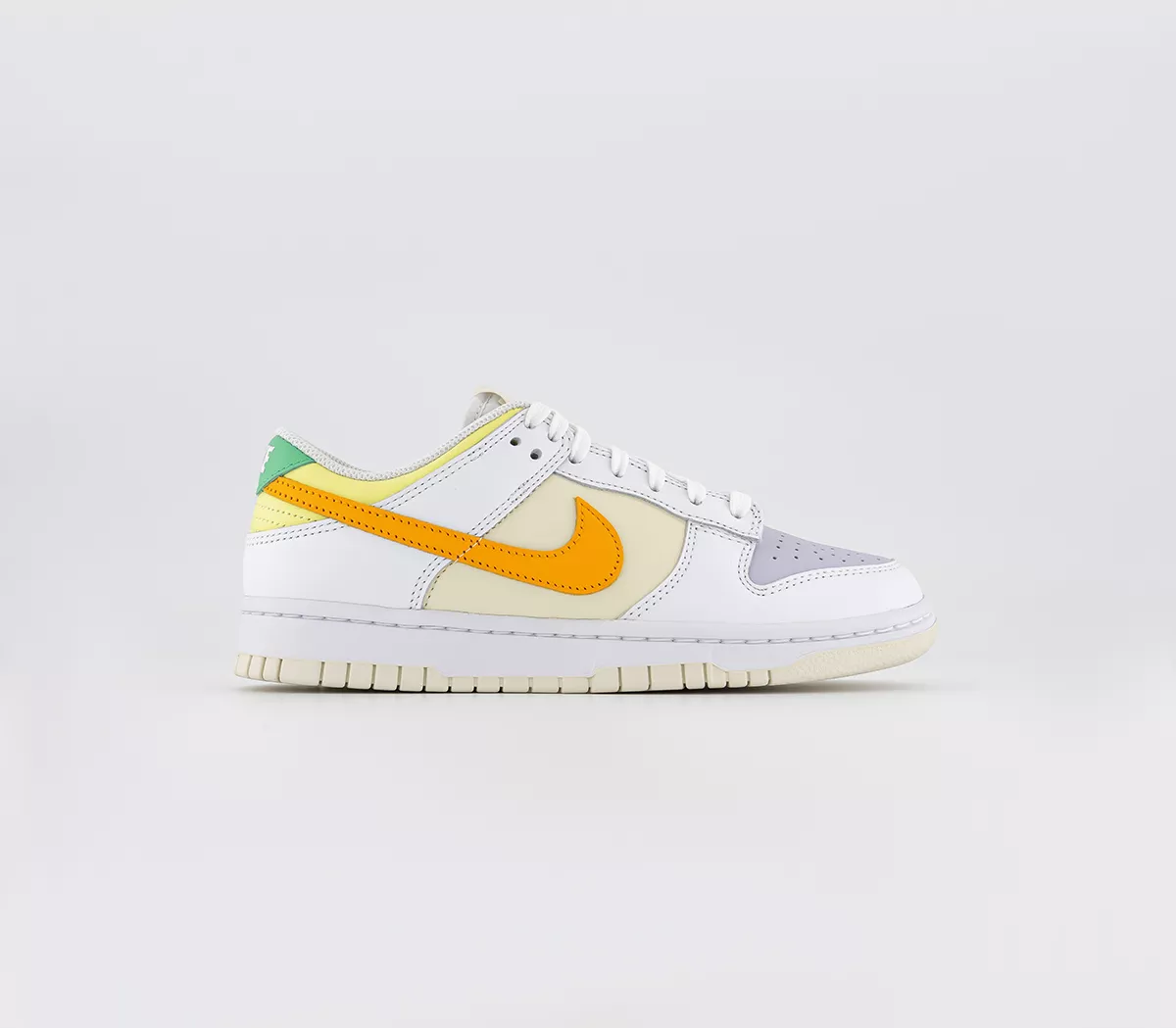Nike Dunk Low Trainers  White Sundial Lt Lemon Twist