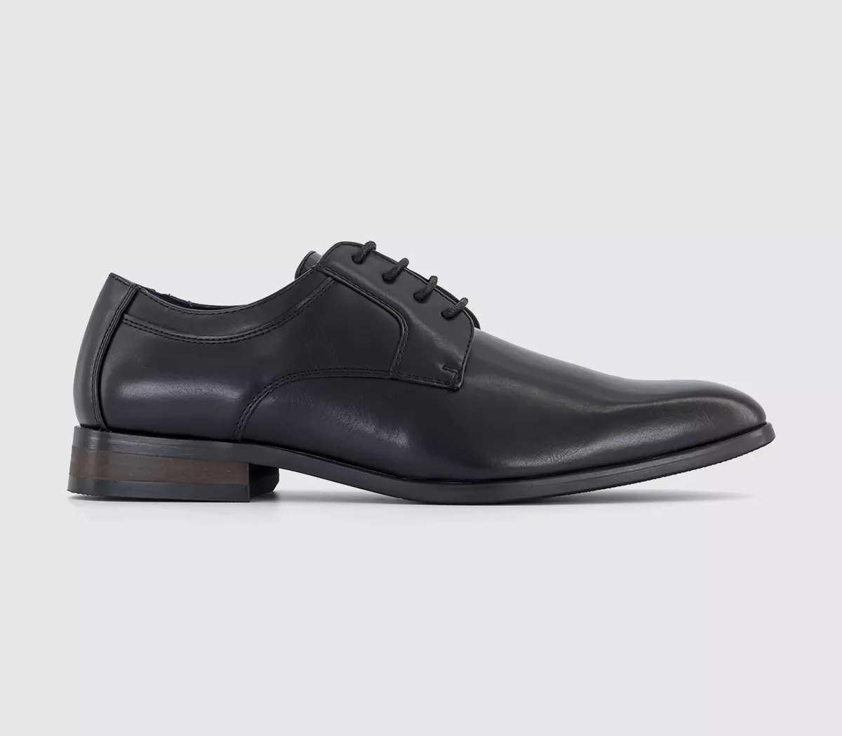 OFFICE Modena Plain Toe Derby Shoes Black