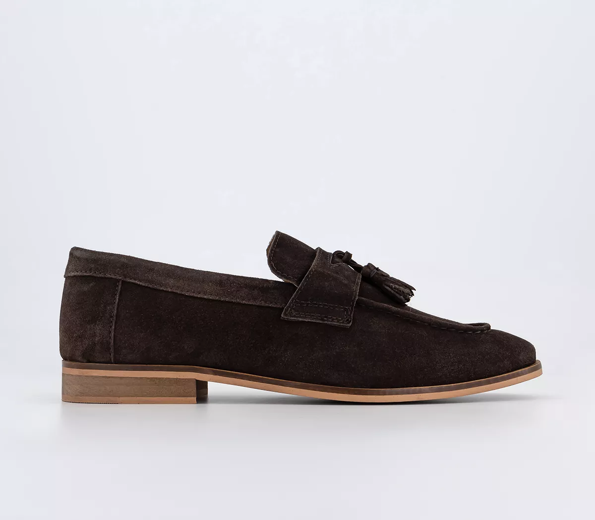 OFFICE Channing Tassel Loafers Brown Suede