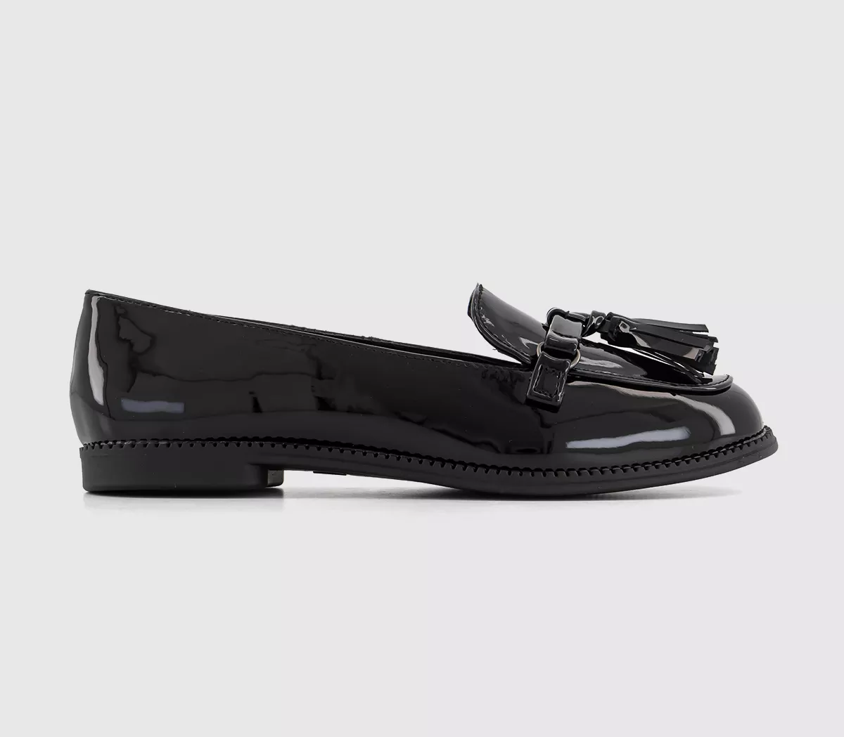 OFFICE Kids Genie Tassel Loafers Black Patent