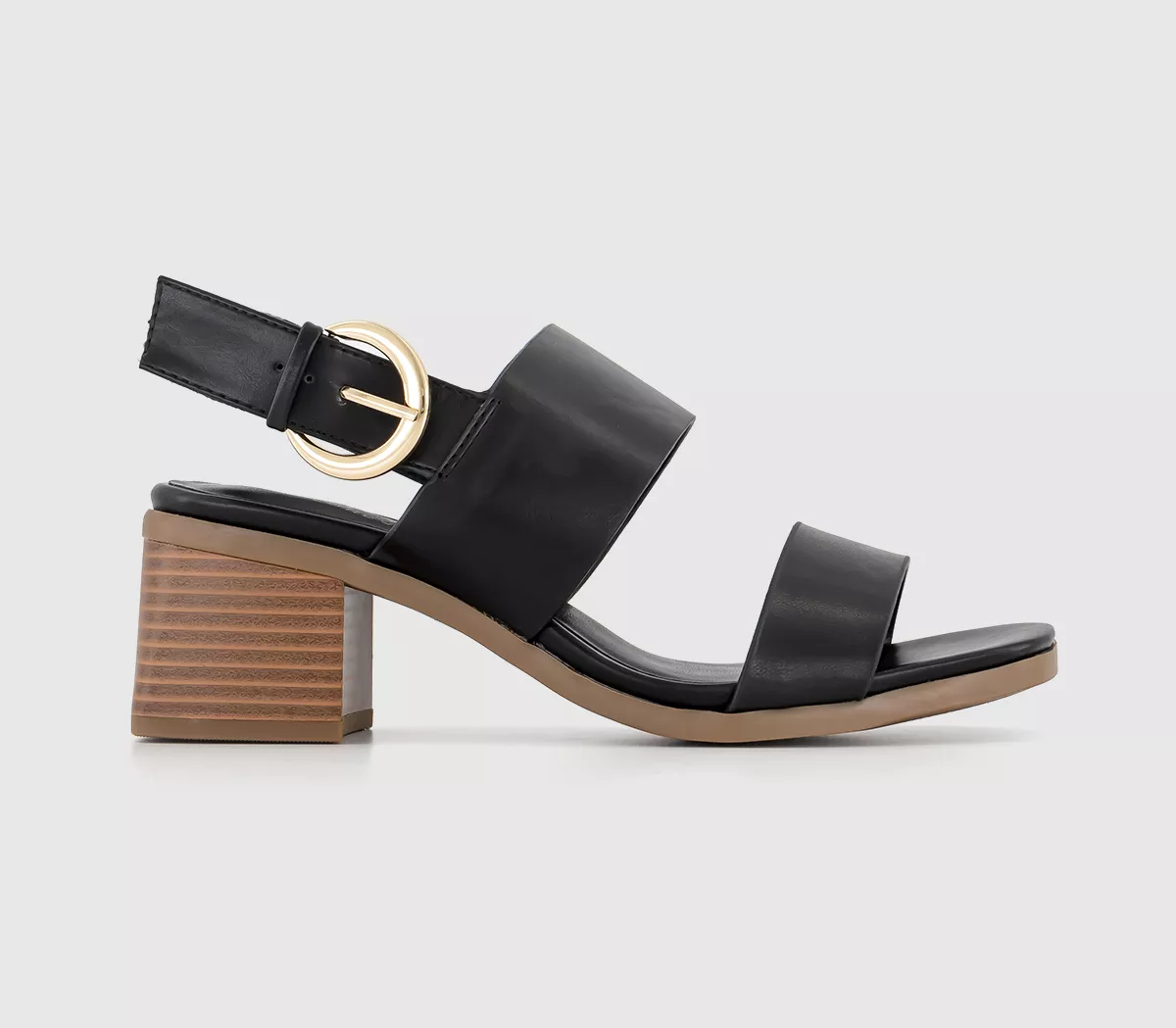 OFFICE Misty Comfort Double Strap Sandals Black