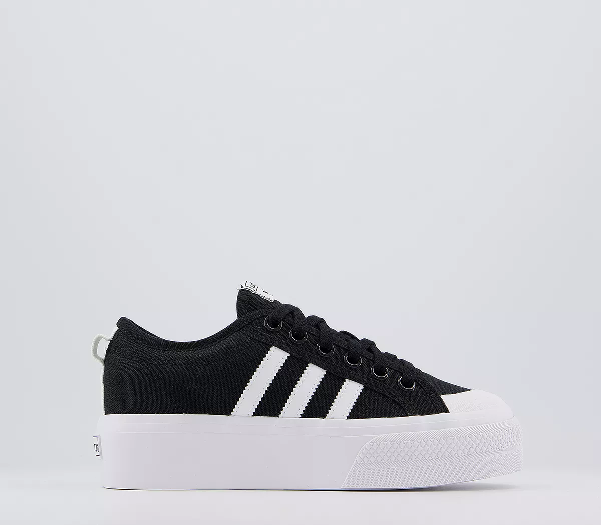 adidas Nizza Platform Trainers Black White