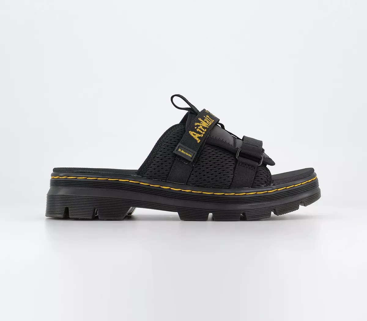 Dr. Martens Ayce Sandals Black Milled Coated Leather