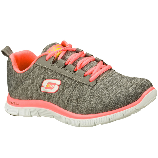 Skechers Women Flex Appeal - Next Generation Gray/Coral
