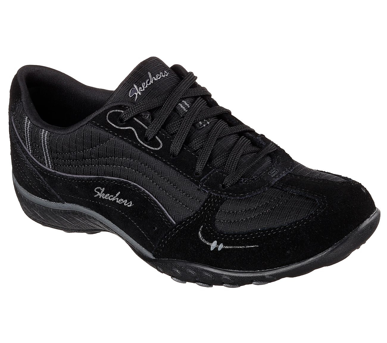 Skechers Women Relaxed Fit: Breathe Easy - Just Relax Black/Charcoal