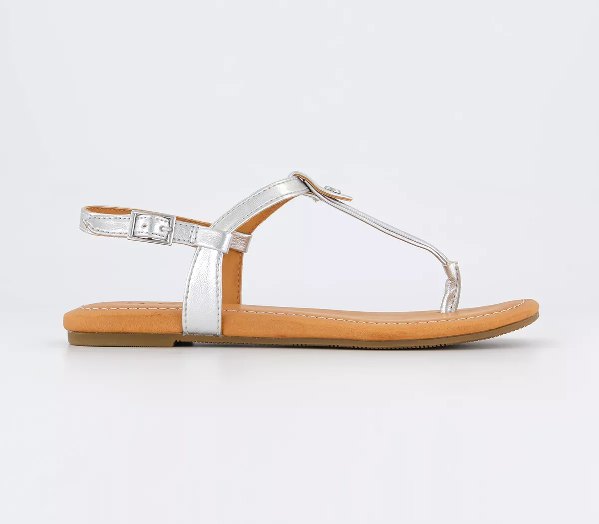 UGG Madeena Toe Thong Sandals Silver