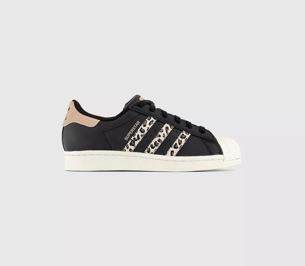adidas Superstar Trainers Black Offwhite Magic Beige
