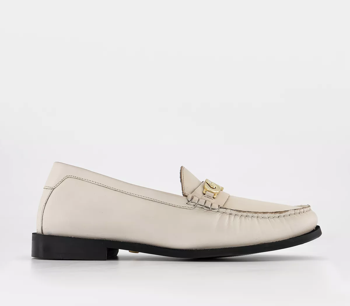 Walk London Riva Chain Loafers Off White