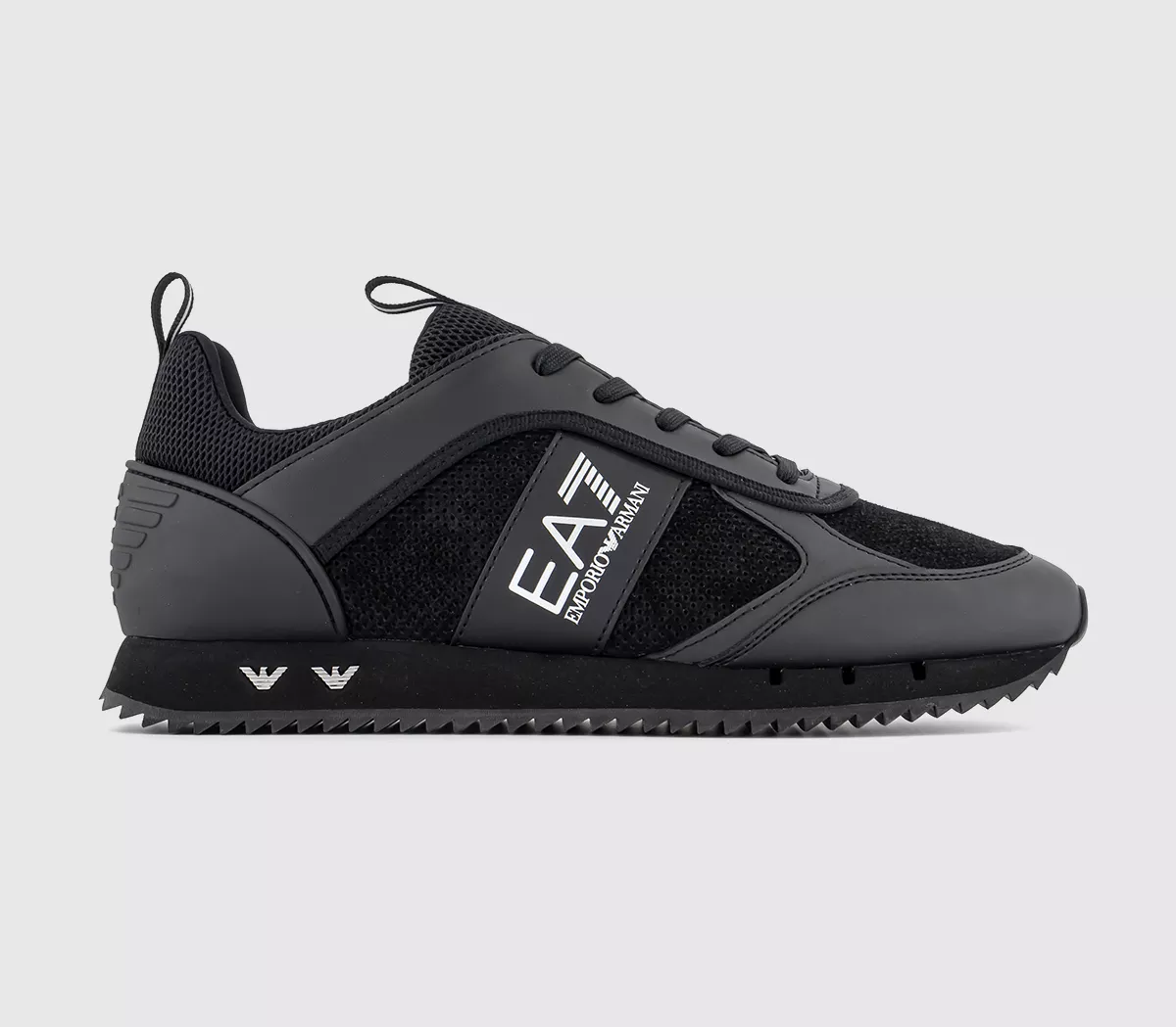 EA7 Emporio Armani Black White Suede Triple Black