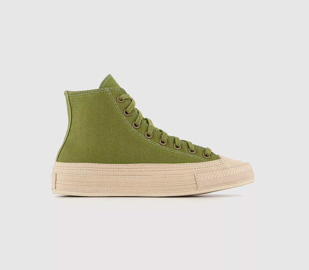 Converse All Star Chuck 70 Hi Trainers  Olive Renew