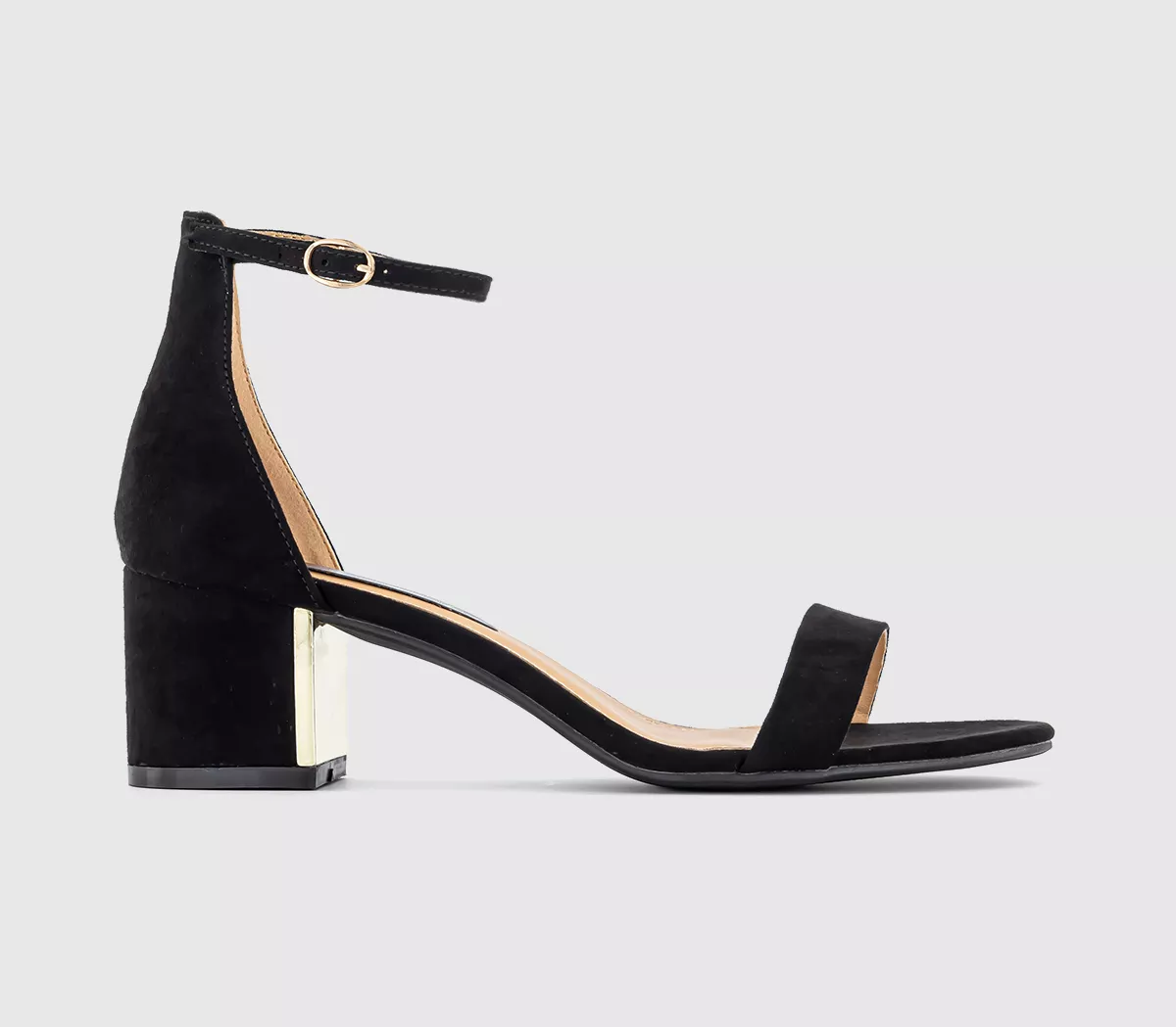 OFFICE Mack Heel Clip Two Part Sandals Black
