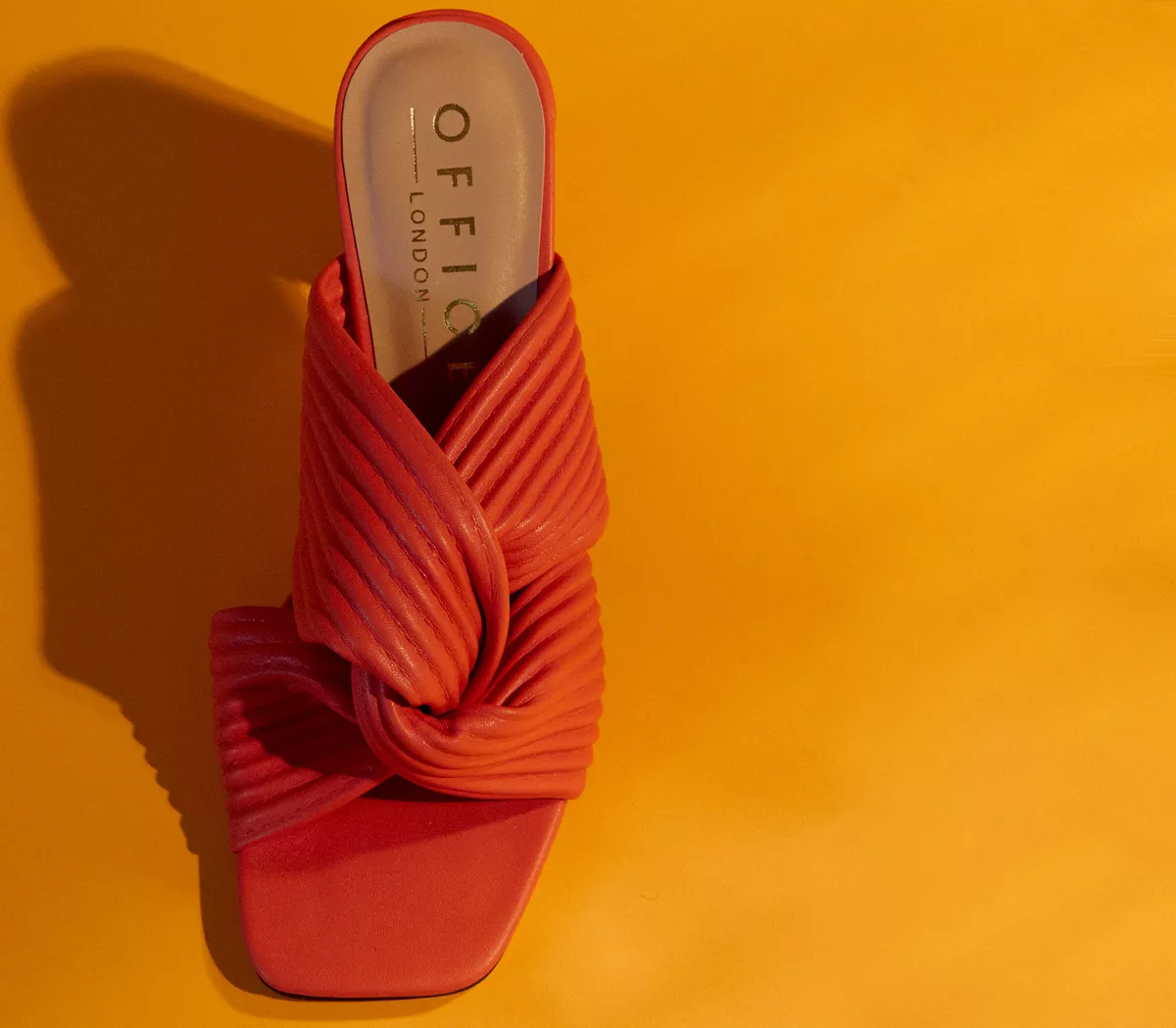 OFFICE Macaroon Twist Mules Orange