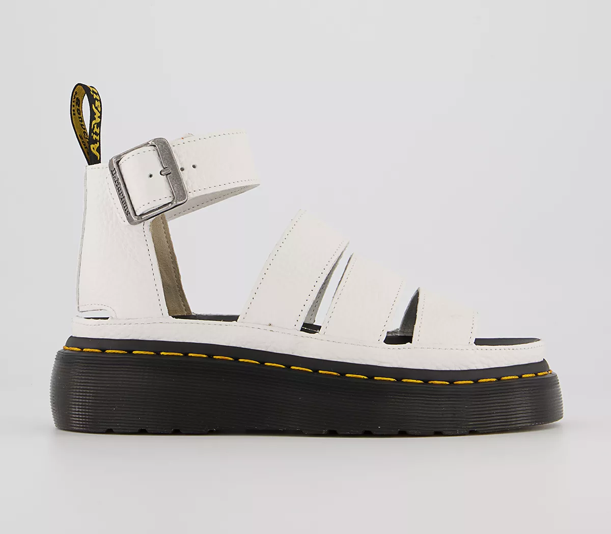 Dr. Martens Clarissa II Quad Sandals White Milled Nappa