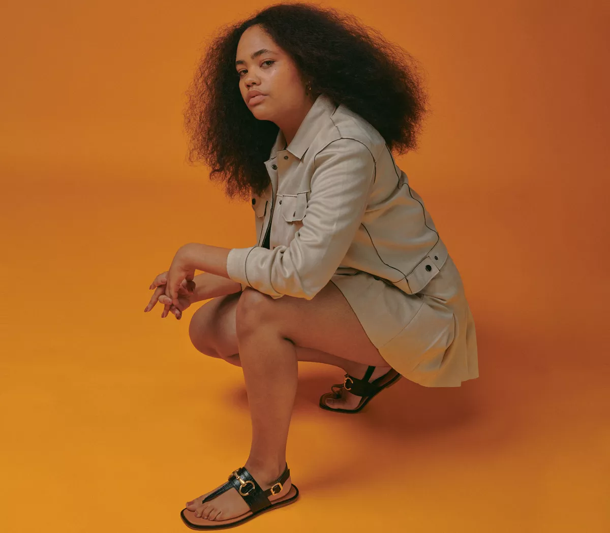 OFFICE Safari Croc Embossed Leather Trim T Bar Sandals Black Leather