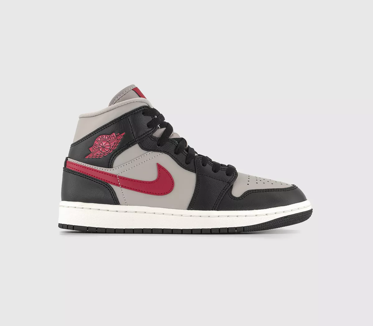 Jordan Air Jordan 1 Mid Trainers  Black Gym Red College Grey Sail
