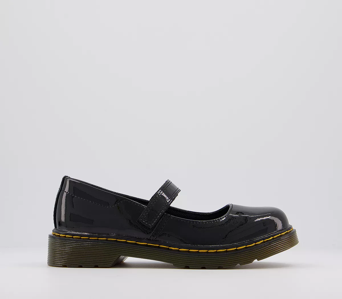 Dr. Martens Maccy Mary Jane Kids Shoes Black Patent