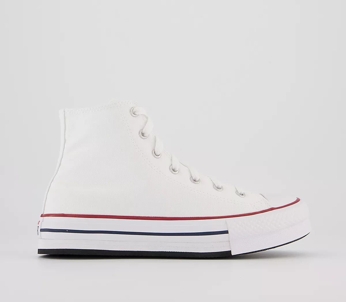 Converse All Star Eva Lift Hi Junior Platform Trainers White Black