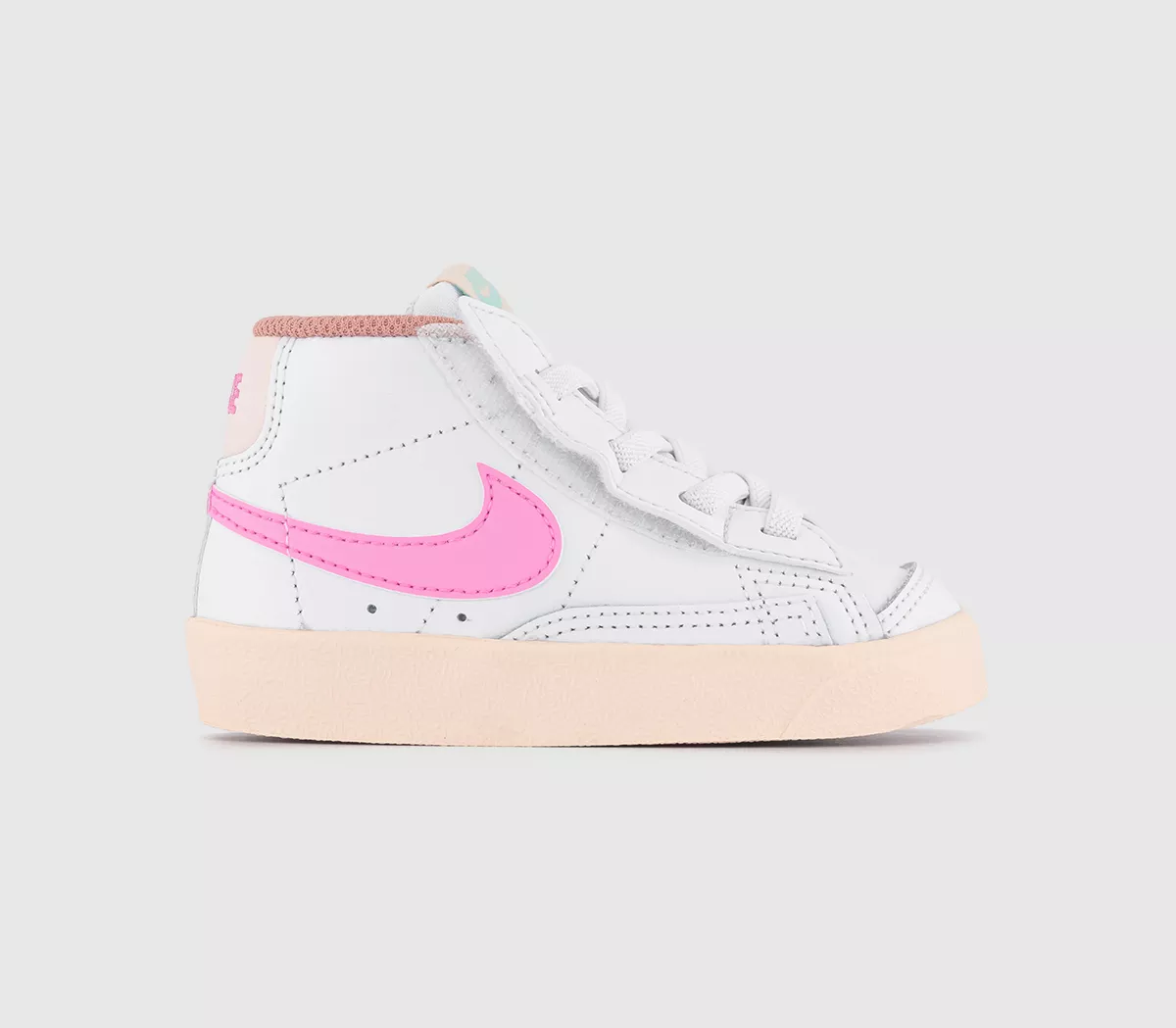 Nike Blazer Mid '77 Infant Trainers White Pink Spell Guava Ice Jade Ice