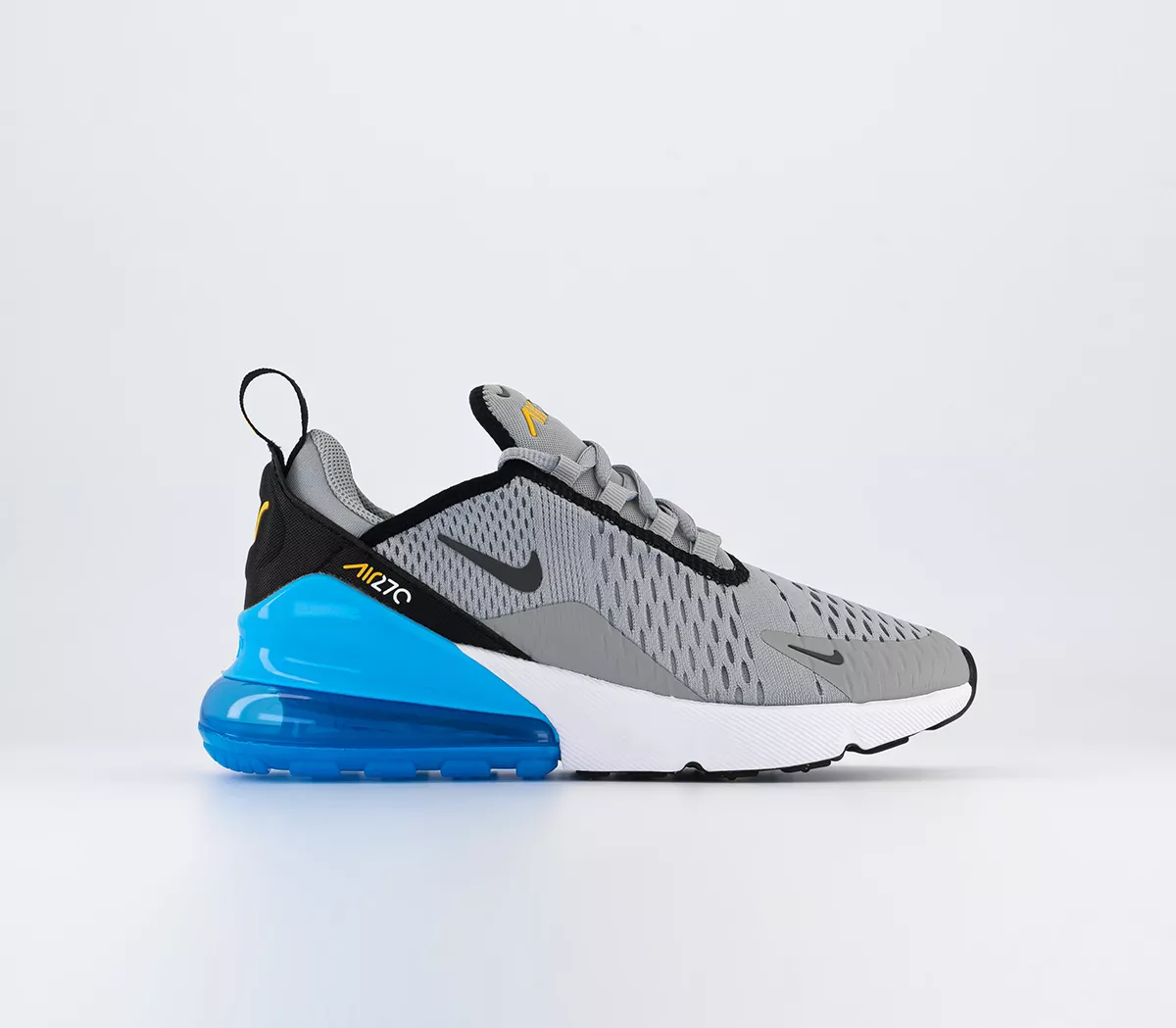 Nike Air Max 270 Junior Trainers Lt Smoke Grey Iron Grey Laser Orange