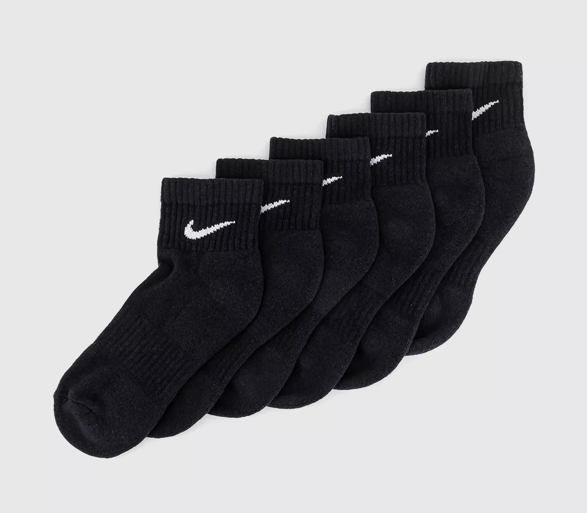Nike Training Ankle Socks 6 Pairs Black White