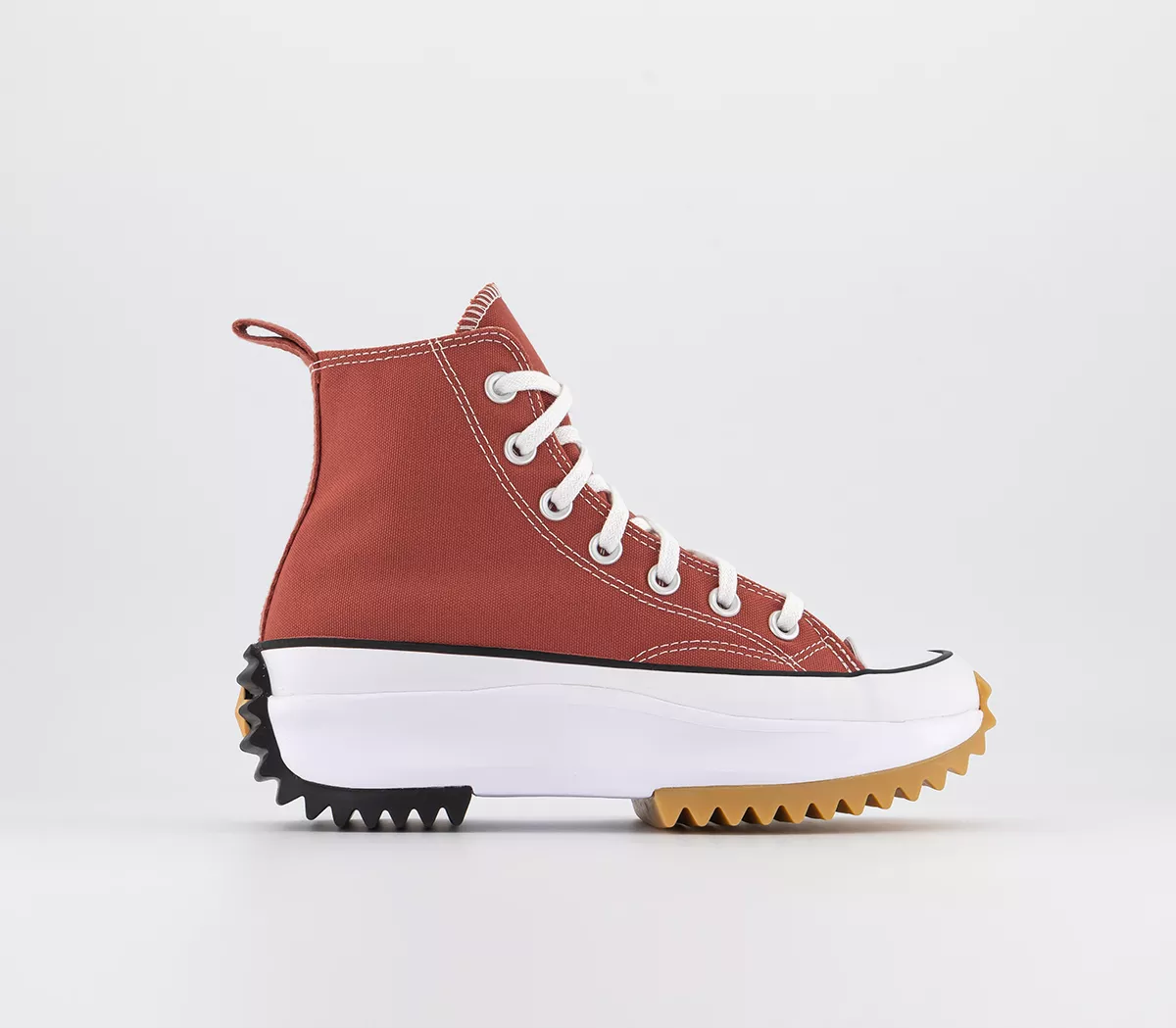 Converse Run Star Hike Platform Trainers Rhubarb Pie White Black