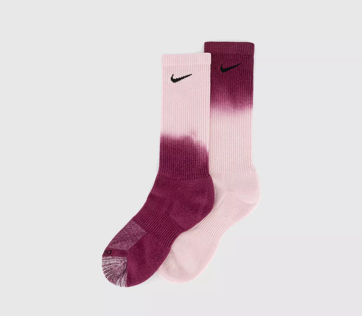 Nike Crew Socks 2 Pairs Pink Tie Dye