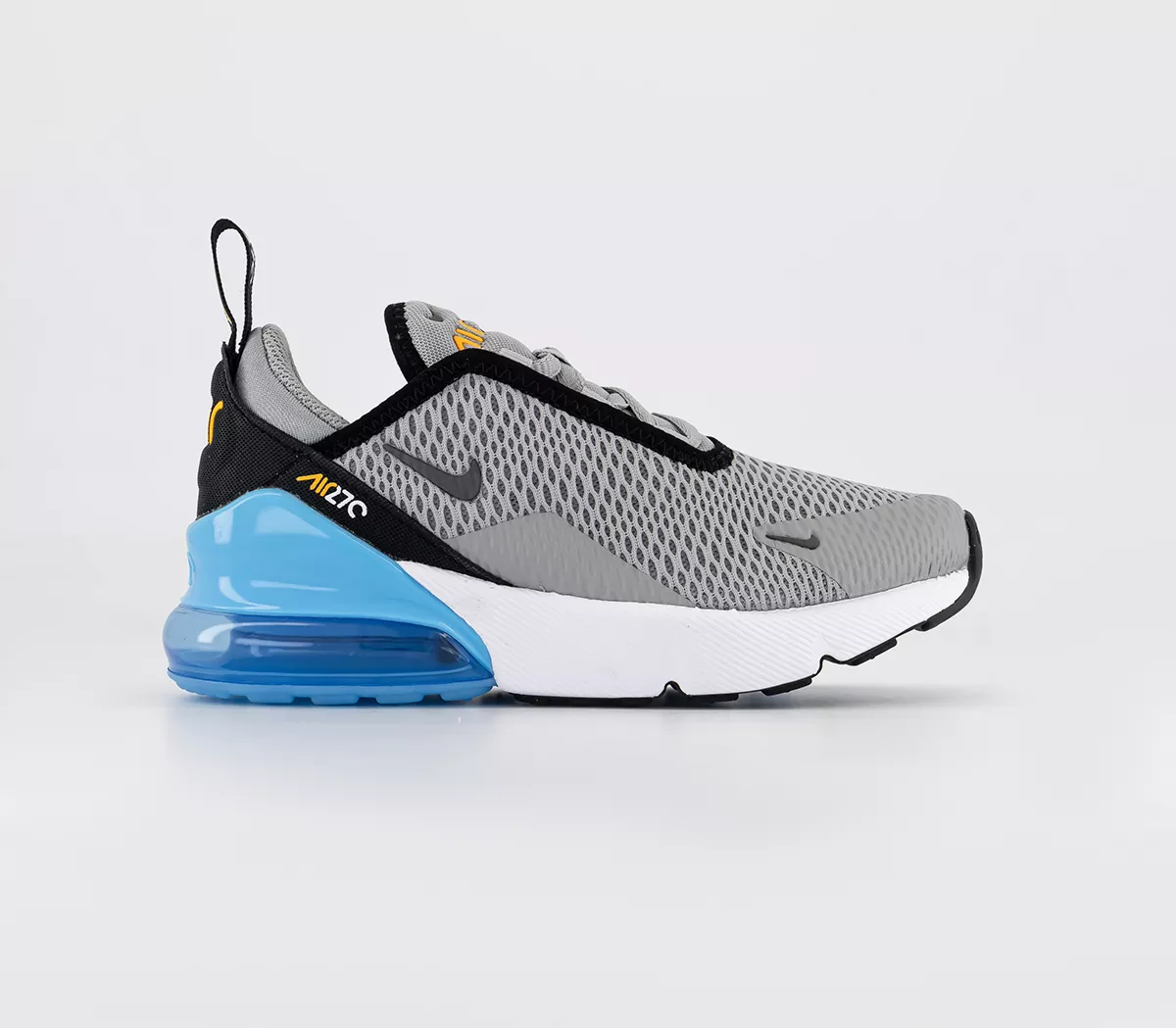 Nike Air Max 270 Kids Trainers  Lt Smoke Grey Iron Grey Laser Orange