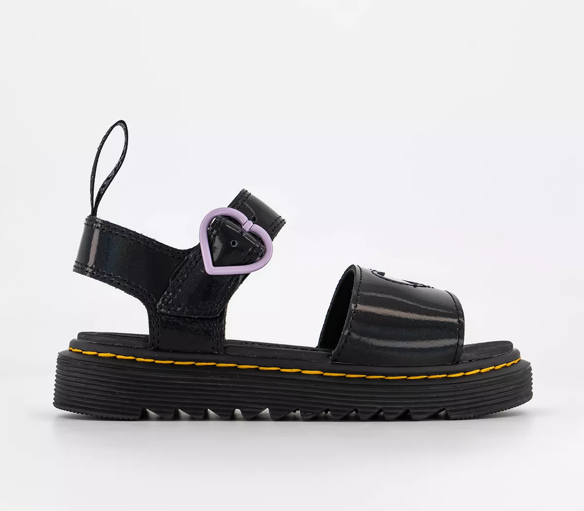 Dr. Martens Marlowe Hearts  Junior Sandals Black Lilac