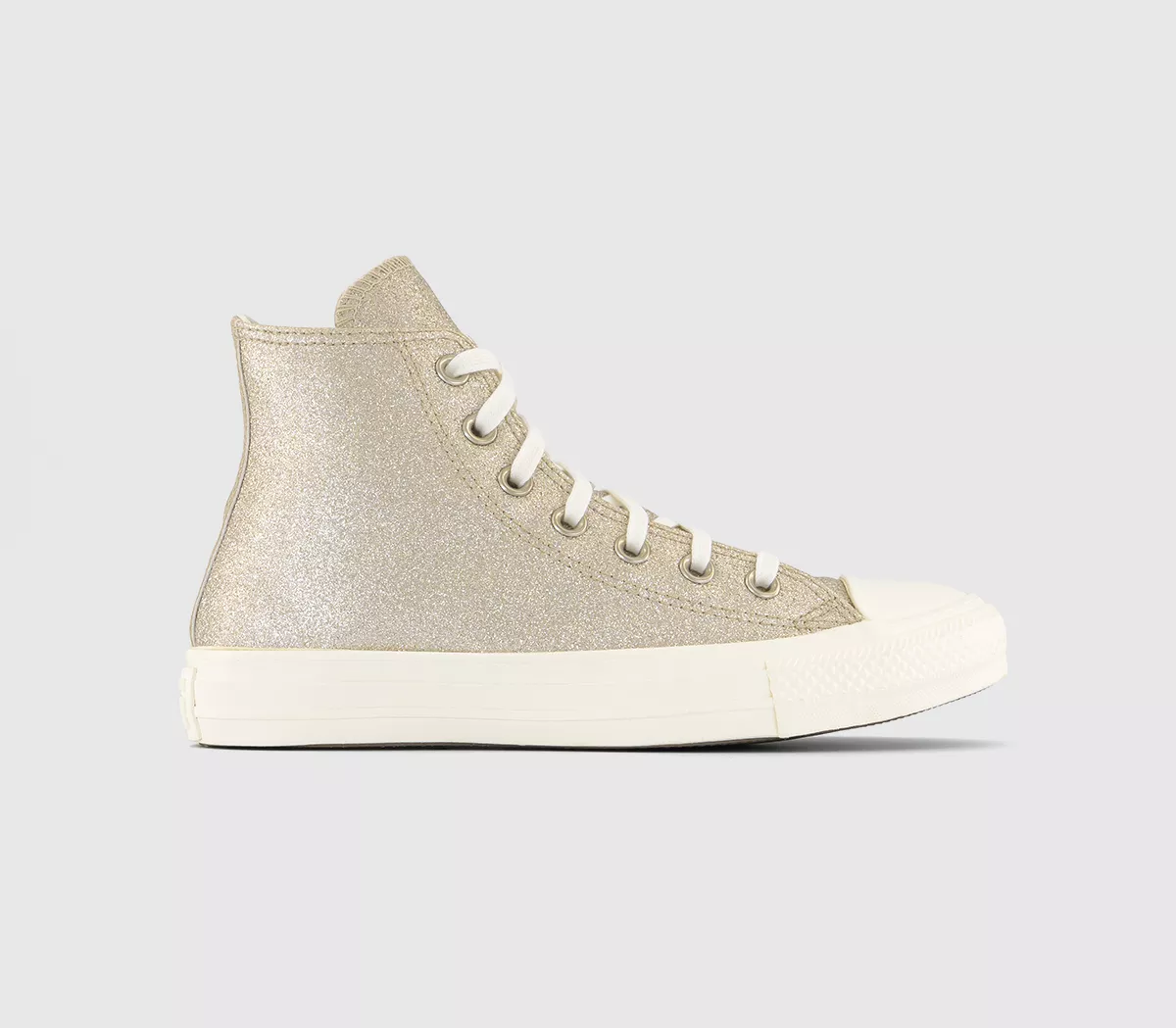 Converse Converse All Star Hi Trainers Light Gold Egret Egret Glitter