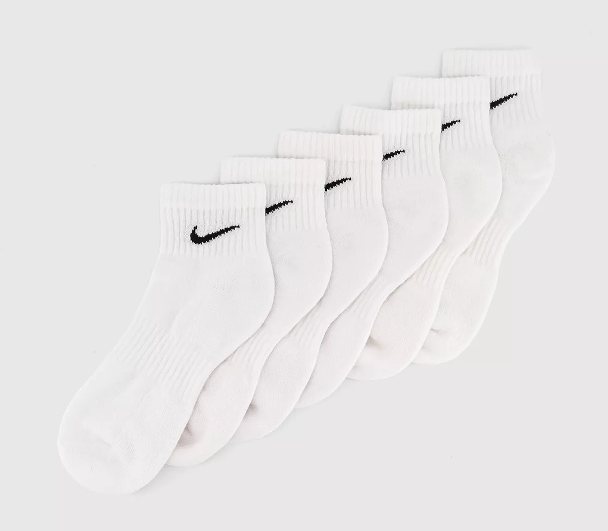 Nike Training Ankle Socks 6 Pairs White Black