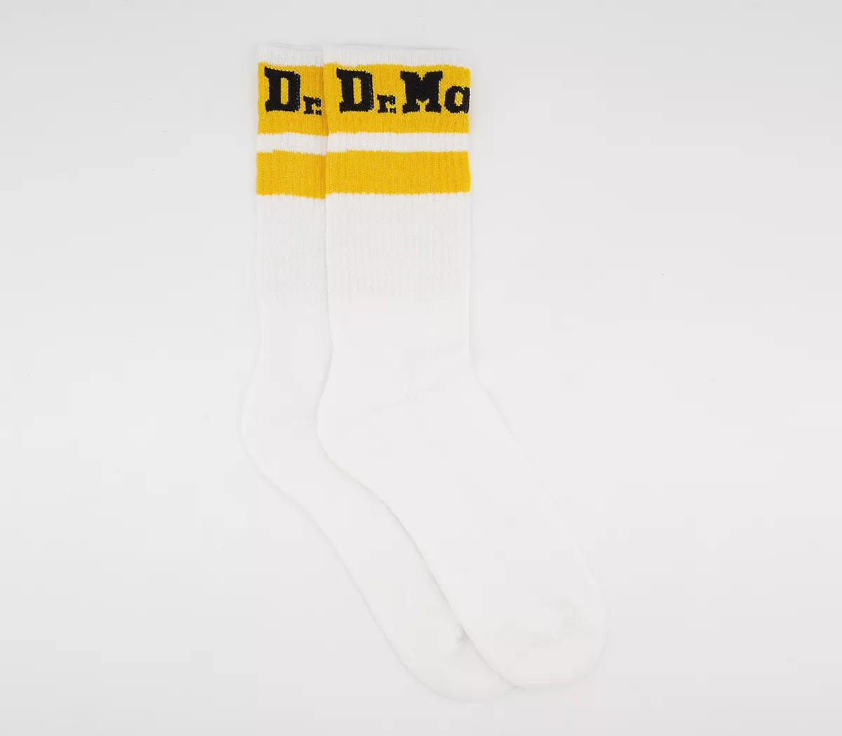 Dr. Martens Athletic Logo Socks White Yellow