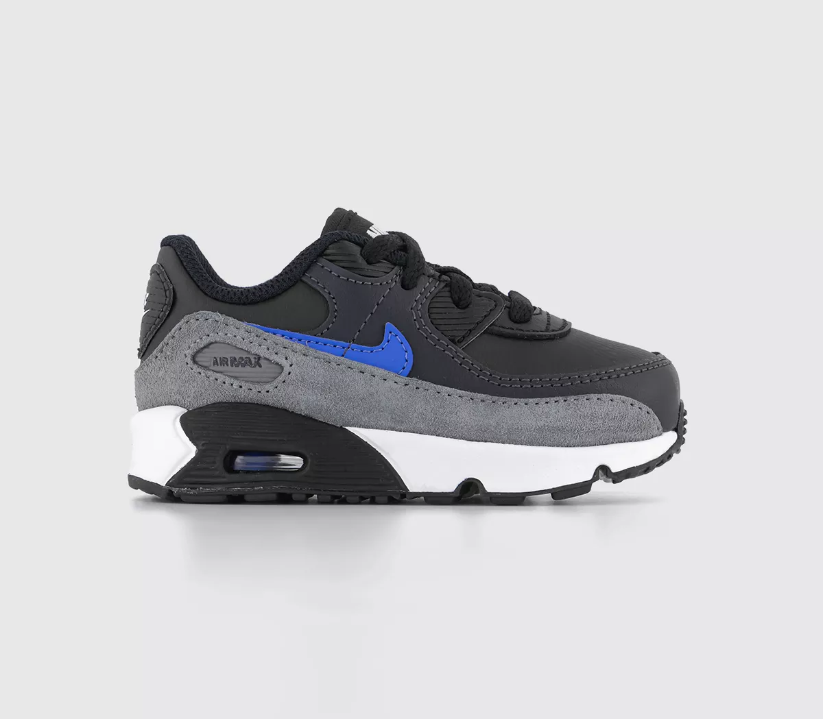 Nike Air Max 90 Toddler Trainers Black Medium Blue Smoke Grey Anthracite