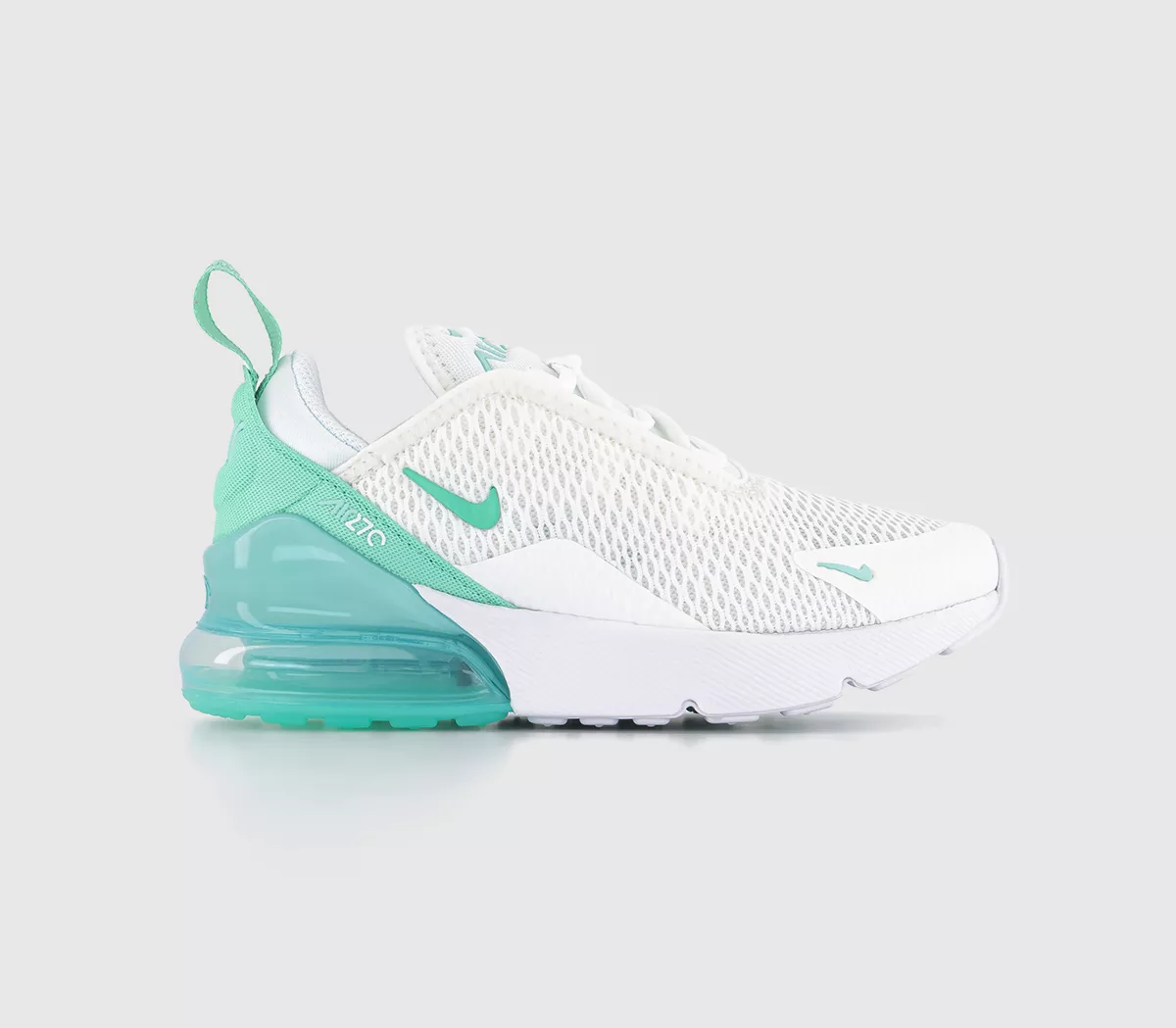 Nike Air Max 270 Kids Trainers Summit White Emerald Rise Jade Ice White